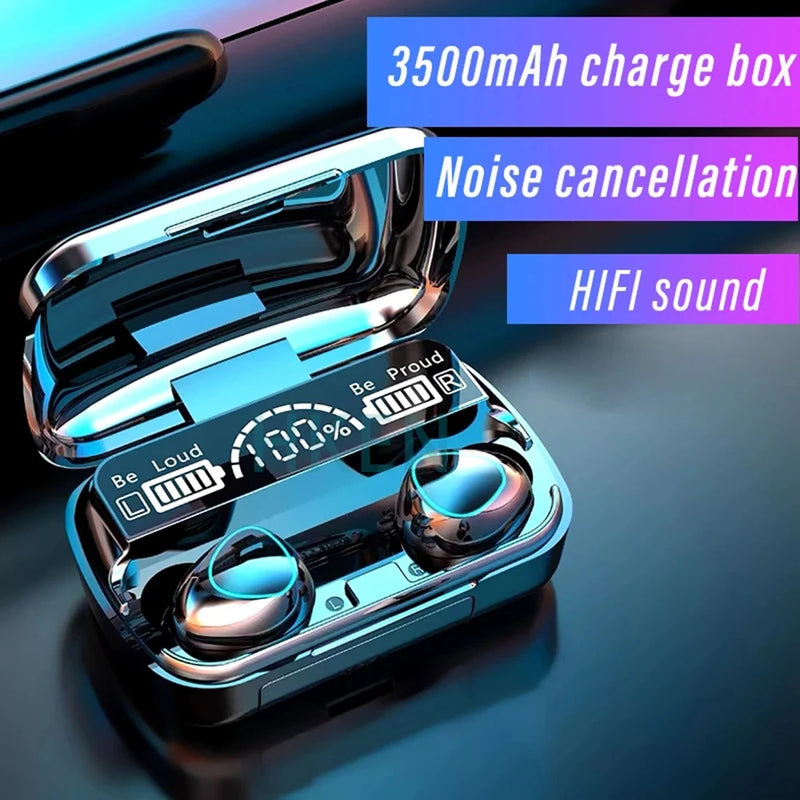 M10 Wireless Earphones Bluetooth TWS Wireless Headphones LED Display Noise Cancelling Stereo Headsets Sports Earbuds With Mic